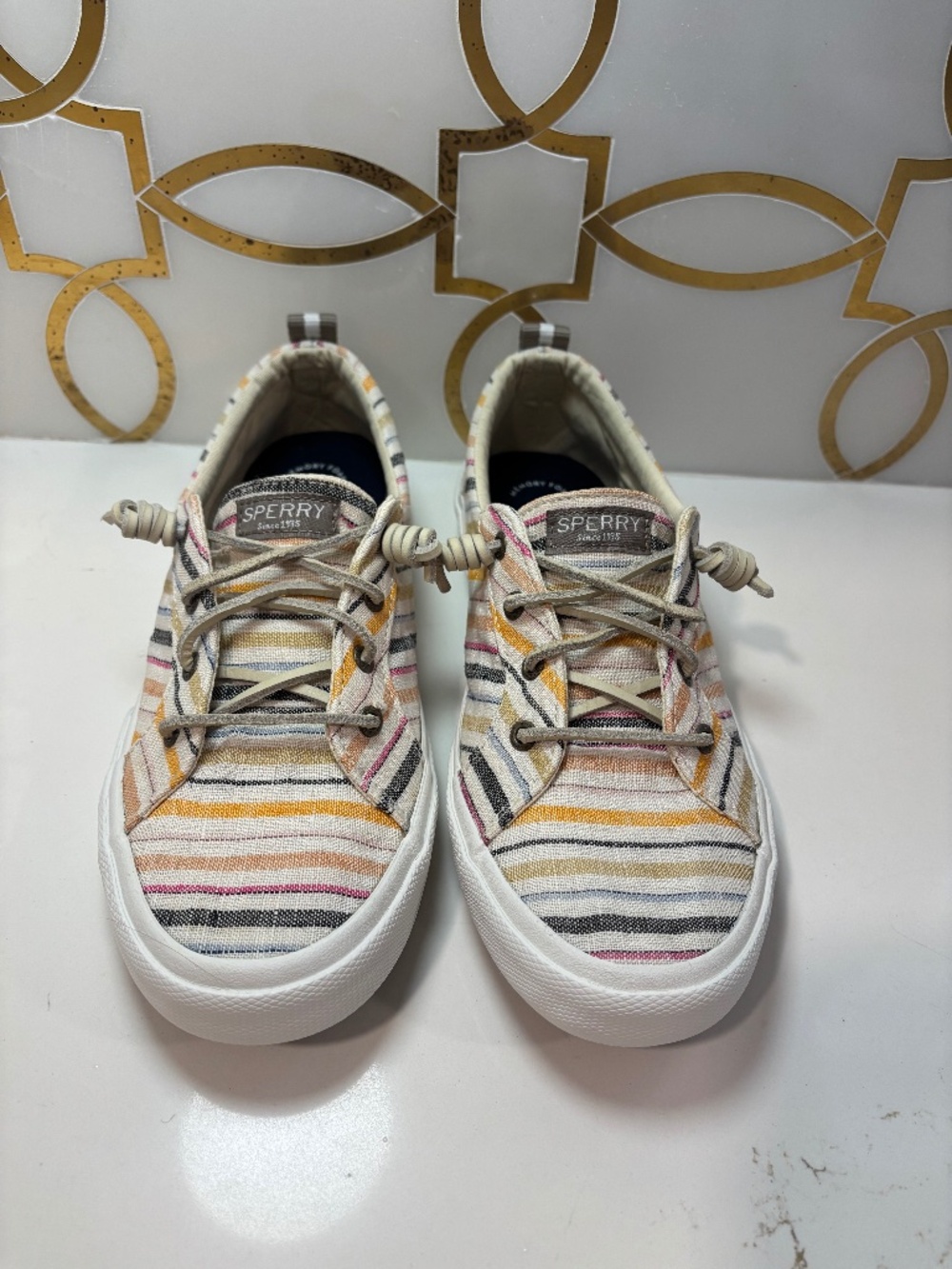 Sperry Top Sider Pier Wave Multicolor Womens Sz 8.5 Slip On Shoes Memory Foam